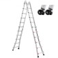VEVOR Telescoping Ladder A Frame, 20,5 FT Compact Extension Ladder από αλουμίνιο, πολλαπλών λειτουργιών φορητή πτυσσόμενη σκάλα RV, τηλεσκοπική σκάλα για σκάλες εργασίας για το σπίτι Εσωτερική οροφή εξωτερικού χώρου, φορτίο 330lb