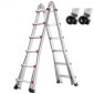 VEVOR Telescoping Ladder A Frame, 20,5 FT Compact Extension Ladder από αλουμίνιο, πολλαπλών λειτουργιών φορητή πτυσσόμενη σκάλα RV, τηλεσκοπική σκάλα για σκάλες εργασίας για το σπίτι Εσωτερική οροφή εξωτερικού χώρου, φορτίο 330lb