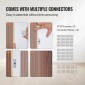 Ακουστικά πάνελ VEVOR Wood Slat, 8 ΤΕΜ 96 x 6 ιντσών, Ξύλινα πάνελ τοίχου WPC Accent για μοντέρνο εσωτερικό τοίχο, πάνελ τοίχου από ψεύτικο ξύλο για κομψή διακόσμηση και μείωση θορύβου, γκρι δρυς