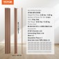Ακουστικά πάνελ VEVOR Wood Slat, 8 ΤΕΜ 96 x 6 ιντσών, Ξύλινα πάνελ τοίχου WPC Accent για μοντέρνο εσωτερικό τοίχο, πάνελ τοίχου από ψεύτικο ξύλο για κομψή διακόσμηση και μείωση θορύβου, γκρι δρυς