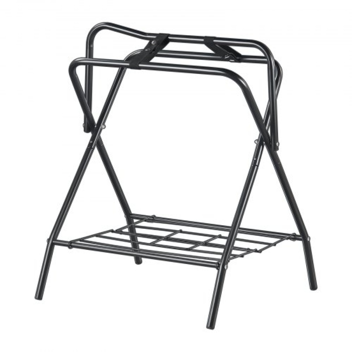 Πτυσσόμενη σχάρα VEVOR, 28 x 19 x 37,5 ίντσες, ανεξάρτητη βάση σέλας αλόγων, φορητή θήκη κουβέρτας αλόγου, βαρέως τύπου ατσάλινο ράφι για αγγλικές και δυτικές σέλες, αποθηκευτικός χώρος αποθήκευσης, μαύρο
