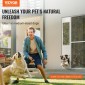 VEVOR Dog Door για Συρόμενη Γυάλινη Πόρτα, 75 7/8"-80 11/16" Ρυθμιζόμενη Πόρτα Doggy για Συρόμενες Πόρτες, Πόρτα από Αλουμίνιο Tempered Glass Pet Door με πτερύγιο και κλειδαριά δομής μεντεσέδων για σκύλους μικρού μεγέθους