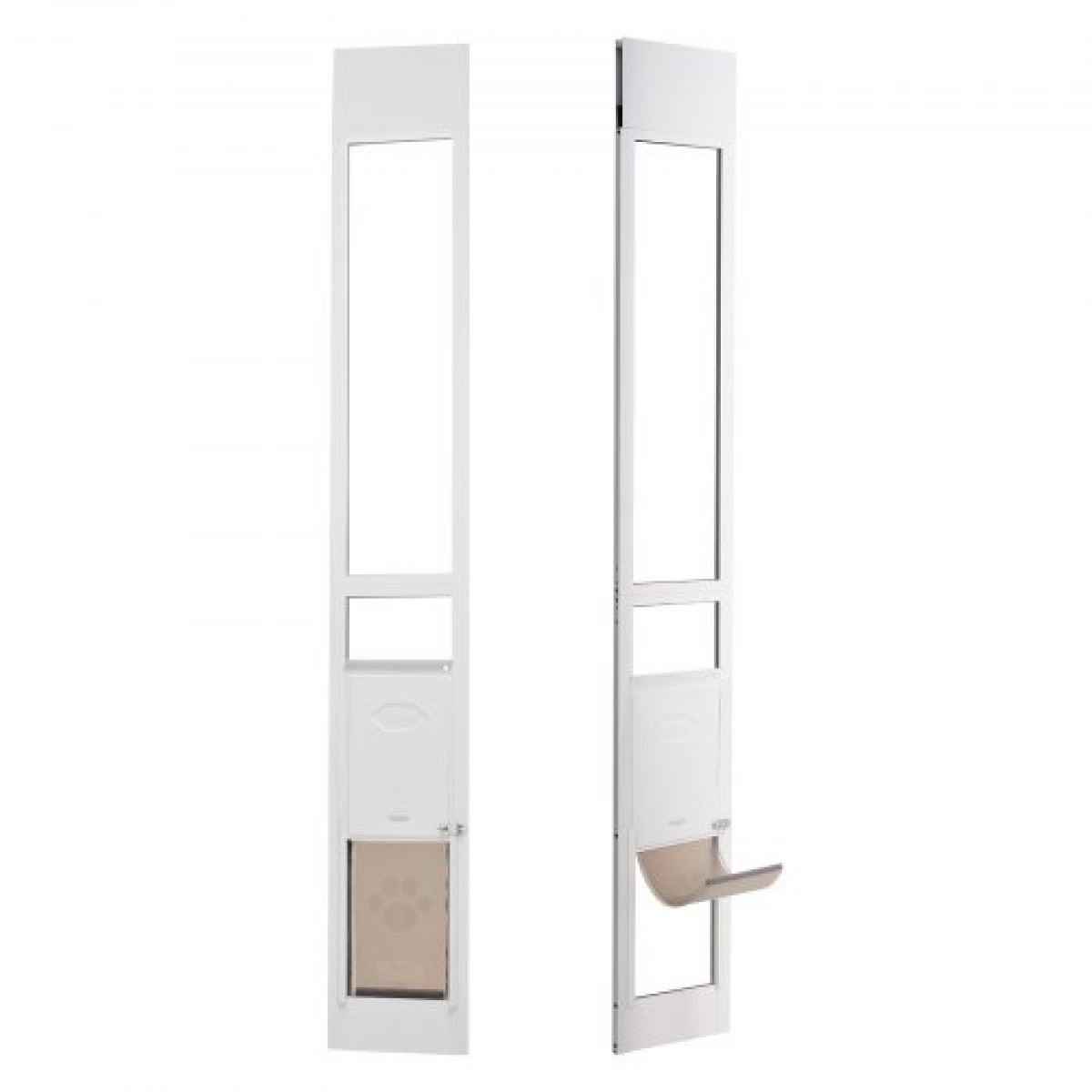VEVOR Dog Door για Συρόμενη Γυάλινη Πόρτα, 75 7/8"-80 11/16" Ρυθμιζόμενη Πόρτα Doggy για Συρόμενες Πόρτες, Πόρτα από Αλουμίνιο Tempered Glass Pet Door με πτερύγιο και κλειδαριά δομής μεντεσέδων για σκύλους μικρού μεγέθους