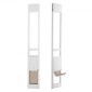 VEVOR Dog Door για Συρόμενη Γυάλινη Πόρτα, 75 7/8"-80 11/16" Ρυθμιζόμενη Πόρτα Doggy για Συρόμενες Πόρτες, Πόρτα από Αλουμίνιο Tempered Glass Pet Door με πτερύγιο και κλειδαριά δομής μεντεσέδων για σκύλους μικρού μεγέθους