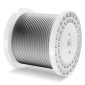 Συρματόσχοινο VEVOR 6,35 mm, Μήκος 76,2 m, Καλώδιο από γαλβανισμένο ψευδάργυρο από άνθρακα από χάλυβα με γάντια, 31,1 kN αντοχή σε θραύση, κατασκευή 7 x 19 σκέλη, συρμάτινο καλώδιο για σύστημα κιγκλιδώματος καταστρώματος, καφασωτό κήπου