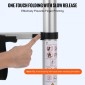 VEVOR Telescoping Ladder, 12,5FT A-Shape Extension Ladder Αλουμινίου Ελαφρύ, πτυσσόμενη σκάλα με ανάκληση πολλαπλών κουμπιών, χωρητικότητα 375 LBS με ράβδο σταθεροποίησης, σκάλες πολλαπλών χρήσεων για RV, Camper