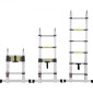 VEVOR Telescoping Ladder, 12,5FT A-Shape Extension Ladder Αλουμινίου Ελαφρύ, πτυσσόμενη σκάλα με ανάκληση πολλαπλών κουμπιών, χωρητικότητα 375 LBS με ράβδο σταθεροποίησης, σκάλες πολλαπλών χρήσεων για RV, Camper