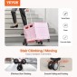 VEVOR Foldable Utility Cart, 65L πτυσσόμενο φορητό καρότσι με τροχούς αναρρίχησης σκαλοπατιών & περιστρεφόμενους τροχούς 360°, καροτσάκι χειρός με τηλεσκοπική λαβή για αγορές γραφείο Moving Teacher, Ροζ