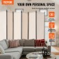 VEVOR Divider Room, 6 Panels Room Divider, Πτυσσόμενη οθόνη Privacy και φορητό διαχωριστικό διαχωρισμού για διαχωρισμό δωματίων, χωρίσματα ανεξάρτητων δωματίων για γραφείο, υπνοδωμάτιο, μελέτη, μπεζ