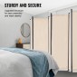 VEVOR Divider Room, 6 Panels Room Divider, Πτυσσόμενη οθόνη Privacy και φορητό διαχωριστικό διαχωρισμού για διαχωρισμό δωματίων, χωρίσματα ανεξάρτητων δωματίων για γραφείο, υπνοδωμάτιο, μελέτη, μπεζ