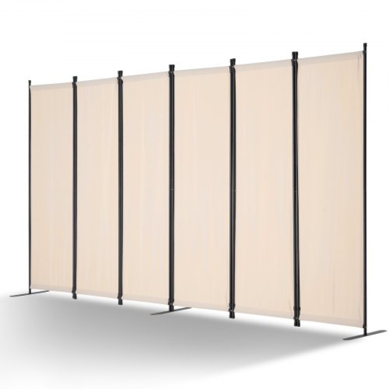 VEVOR Divider Room, 6 Panels Room Divider, Πτυσσόμενη οθόνη Privacy και φορητό διαχωριστικό διαχωρισμού για διαχωρισμό δωματίων, χωρίσματα ανεξάρτητων δωματίων για γραφείο, υπνοδωμάτιο, μελέτη, μπεζ
