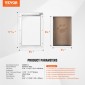 Πόρτα κατοικίδιων VEVOR, 8,27" x 11,93" Πλαίσιο αλουμινίου με σύστημα κλειδαριάς και πτερυγίου, αδιάβροχη πόρτα σκυλιών, εύκολη εγκατάσταση σε εσωτερικές ή εξωτερικές πόρτες, πόρτα κατοικίδιων κατάλληλη για γατάκια σκυλάκια γάτας (Λευκό-Μικρό)