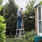 VEVOR Telescoping Ladder A Frame, 11 FT Compact Extension Ladder από αλουμίνιο, πολλαπλών λειτουργιών φορητή πτυσσόμενη σκάλα RV, τηλεσκοπική σκάλα για σκάλες εργασίας για το σπίτι Εσωτερική οροφή εξωτερικού χώρου, φορτίο 330 lb