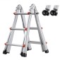 VEVOR Telescoping Ladder A Frame, 11 FT Compact Extension Ladder από αλουμίνιο, πολλαπλών λειτουργιών φορητή πτυσσόμενη σκάλα RV, τηλεσκοπική σκάλα για σκάλες εργασίας για το σπίτι Εσωτερική οροφή εξωτερικού χώρου, φορτίο 330 lb