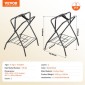 Πτυσσόμενη βάση σέλας VEVOR, 28 x 19 x 37,5 ίντσες, 2 πακέτα Ανεξάρτητη βάση σέλας αλόγων, φορητή θήκη κουβέρτας αλόγου, ατσάλινο ράφι σέλων βαρέως τύπου για αγγλικές και δυτικές σέλες, θήκη αποθήκευσης, μαύρο