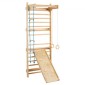 VEVOR Swedish Ladder Wall Gym, 5 σε 1 Ξύλινα παιχνίδια αναρρίχησης εσωτερικής παιδικής χαράς, χωρητικότητα 220 lbs Σουηδική επιτοίχια σκάλα με μπάρα έλξης, γυμναστικούς κρίκους, σκάλα τοίχου, σκάλα με σχοινί και σανίδα ολίσθησης