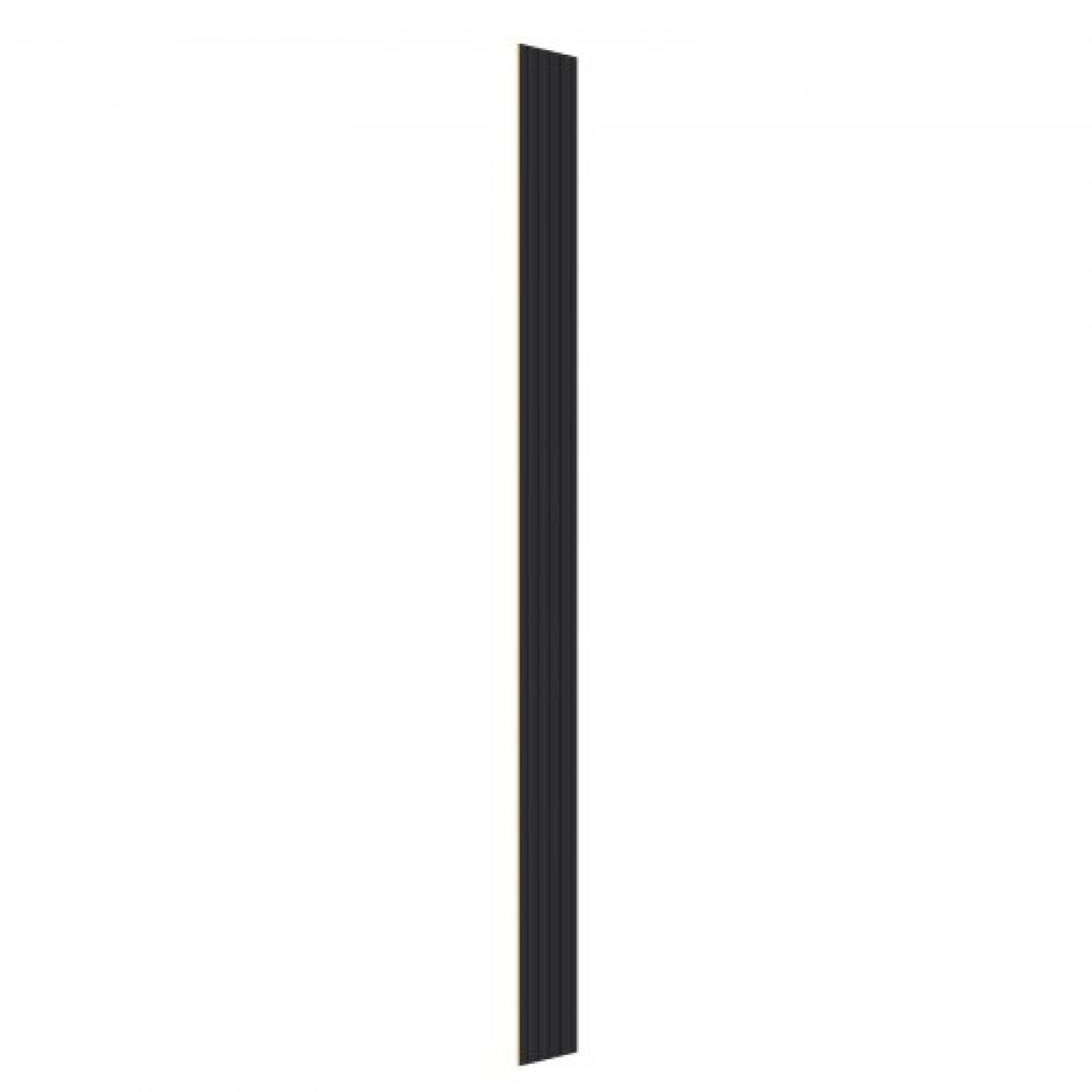 Ακουστικά πάνελ VEVOR Wood Slat, 8 ΤΕΜ 96 x 6 ιντσών, Ξύλινα πάνελ τοίχου WPC Accent για μοντέρνο εσωτερικό τοίχο, πάνελ τοίχου από ψεύτικο ξύλο για κομψή διακόσμηση και μείωση θορύβου, ματ μαύρο