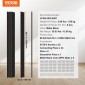 Ακουστικά πάνελ VEVOR Wood Slat, 8 ΤΕΜ 96 x 6 ιντσών, Ξύλινα πάνελ τοίχου WPC Accent για μοντέρνο εσωτερικό τοίχο, πάνελ τοίχου από ψεύτικο ξύλο για κομψή διακόσμηση και μείωση θορύβου, ματ μαύρο