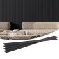 Ακουστικά πάνελ VEVOR Wood Slat, 8 ΤΕΜ 96 x 6 ιντσών, Ξύλινα πάνελ τοίχου WPC Accent για μοντέρνο εσωτερικό τοίχο, πάνελ τοίχου από ψεύτικο ξύλο για κομψή διακόσμηση και μείωση θορύβου, ματ μαύρο