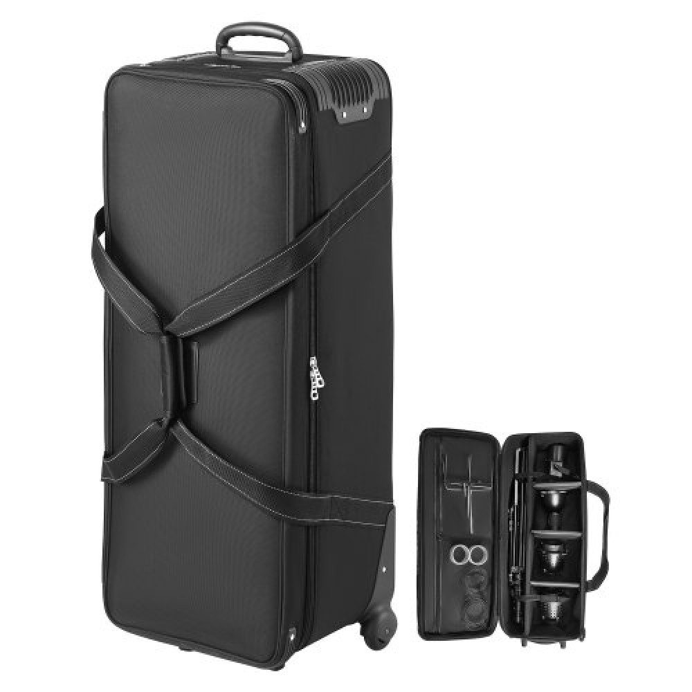 VEVOR Studio Equipment Trolley Case 39.37 x 14.96 x 12.60 in Rolling Camera Bag