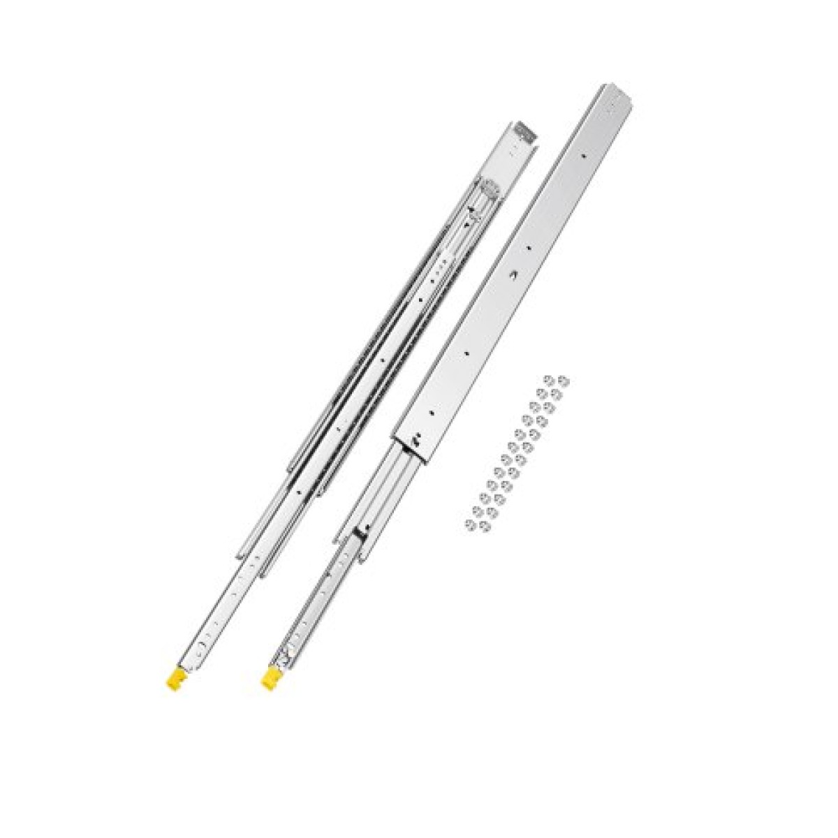 VEVOR 1 Pair Full Extension Slides συρταριών 18 20 22 28 30 32 36 38 40 44 48 52 56 60 in, 500 lbs Χωρητικότητα φορτίου Κλείδωμα συρταριών συρταριών, ρουλεμάν με πλευρική βάση κλειδαριάς Drail