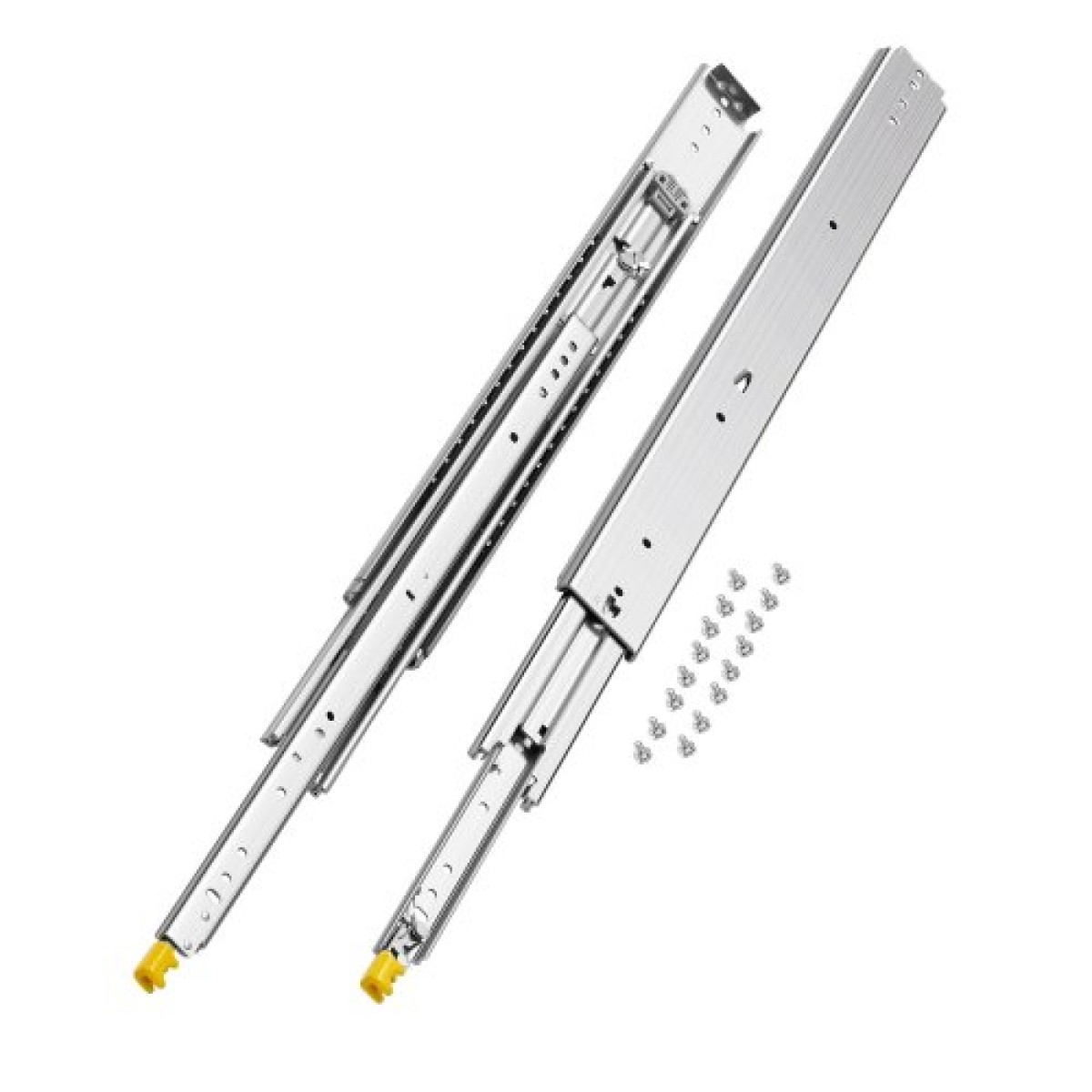 VEVOR 1 Pair Full Extension Slides συρταριών 18 20 22 28 30 32 36 38 40 44 48 52 56 60 in, 500 lbs Χωρητικότητα φορτίου Κλείδωμα συρταριών συρταριών, ρουλεμάν με πλευρική βάση κλειδαριάς Drail