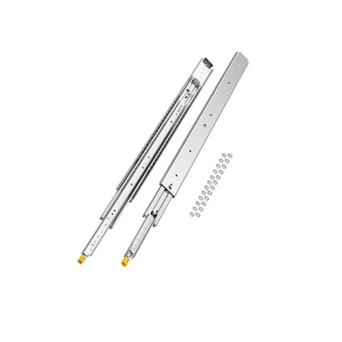 VEVOR 1 Pair Full Extension Slides συρταριών 18 20 22 28 30 32 36 38 40 44 48 52 56 60 in, 500 lbs Χωρητικότητα φορτίου Κλείδωμα συρταριών συρταριών, ρουλεμάν με πλευρική βάση κλειδαριάς Drail