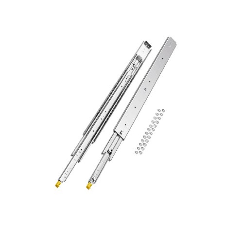 VEVOR 1 Pair Full Extension Slides συρταριών 18 20 22 28 30 32 36 38 40 44 48 52 56 60 in, 500 lbs Χωρητικότητα φορτίου Κλείδωμα συρταριών συρταριών, ρουλεμάν με πλευρική βάση κλειδαριάς Drail