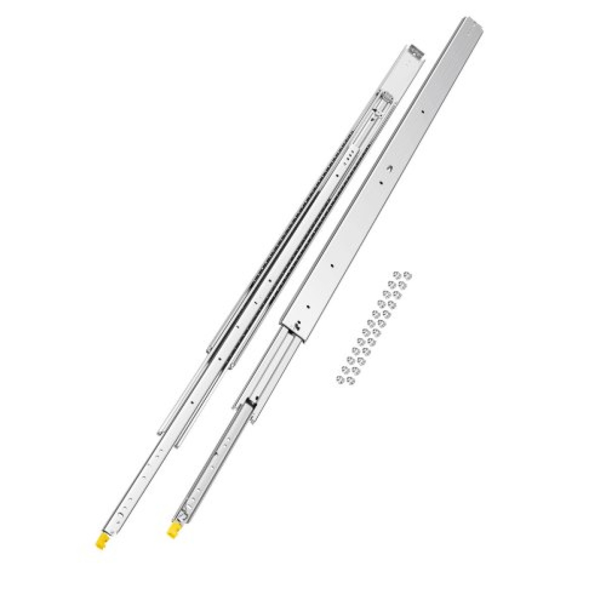 VEVOR 1 Pair Full Extension Slides συρταριών 18 20 22 28 30 32 36 38 40 44 48 52 56 60 in, 500 lbs Χωρητικότητα φορτίου Κλείδωμα συρταριών συρταριών, ρουλεμάν με πλευρική βάση κλειδαριάς Drail