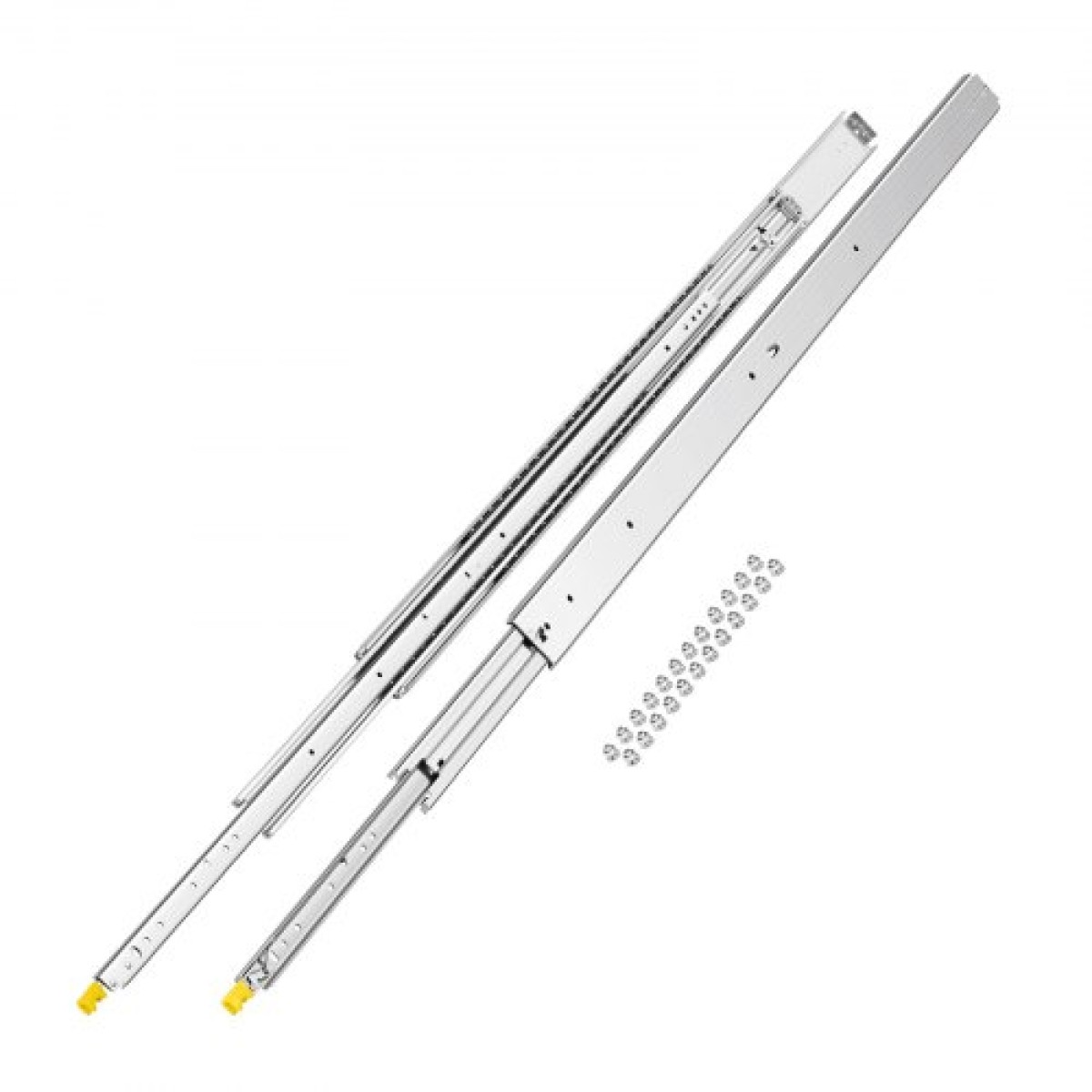 VEVOR 1 Pair Full Extension Slides συρταριών 18 20 22 28 30 32 36 38 40 44 48 52 56 60 in, 500 lbs Χωρητικότητα φορτίου Κλείδωμα συρταριών συρταριών, ρουλεμάν με πλευρική βάση κλειδαριάς Drail