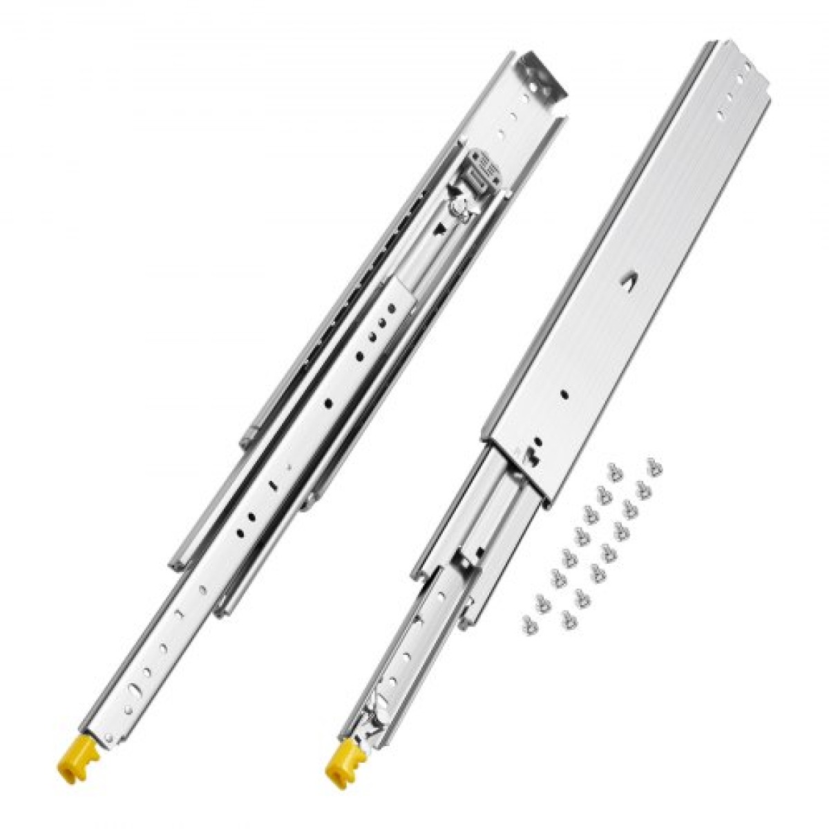 VEVOR 1 Pair Full Extension Slides συρταριών 18 20 22 28 30 32 36 38 40 44 48 52 56 60 in, 500 lbs Χωρητικότητα φορτίου Κλείδωμα συρταριών συρταριών, ρουλεμάν με πλευρική βάση κλειδαριάς Drail