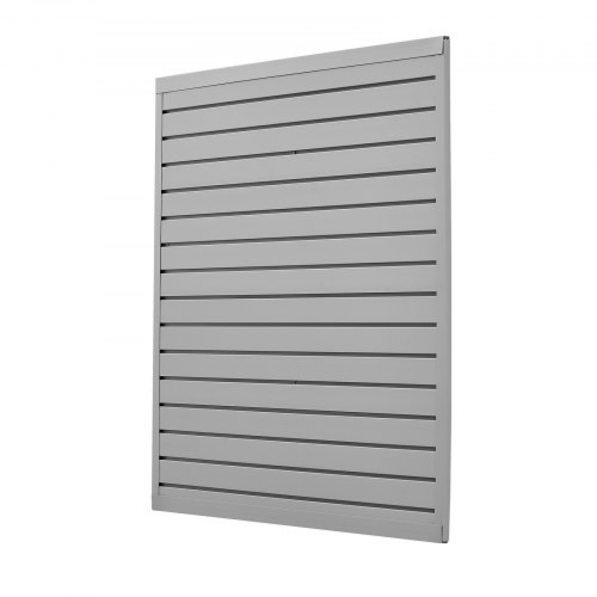 Επένδυση τοίχου VEVOR Slat, 4 x 4 ft, PVC γκαράζ με δομοστοιχειωτή σχεδίαση, ρυθμιζόμενο πάνελ τοίχου σε γκρι πηχάκι Εύκολη στην εγκατάσταση με δομή ζεύξης & κοπή DIY, Κατάλληλη για αποθήκευση και οθόνη