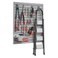Επένδυση τοίχου VEVOR Slat, 4 x 4 ft, PVC γκαράζ με δομοστοιχειωτή σχεδίαση, ρυθμιζόμενο πάνελ τοίχου σε γκρι πηχάκι Εύκολη στην εγκατάσταση με δομή ζεύξης & κοπή DIY, Κατάλληλη για αποθήκευση και οθόνη