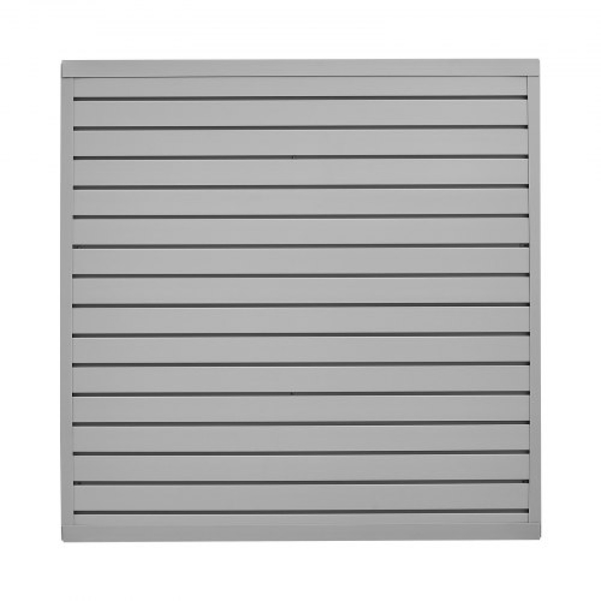 Επένδυση τοίχου VEVOR Slat, 4 x 4 ft, PVC γκαράζ με δομοστοιχειωτή σχεδίαση, ρυθμιζόμενο πάνελ τοίχου σε γκρι πηχάκι Εύκολη στην εγκατάσταση με δομή ζεύξης & κοπή DIY, Κατάλληλη για αποθήκευση και οθόνη