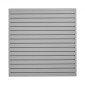 Επένδυση τοίχου VEVOR Slat, 4 x 4 ft, PVC γκαράζ με δομοστοιχειωτή σχεδίαση, ρυθμιζόμενο πάνελ τοίχου σε γκρι πηχάκι Εύκολη στην εγκατάσταση με δομή ζεύξης & κοπή DIY, Κατάλληλη για αποθήκευση και οθόνη