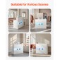 Reception Desk VEVOR, 47,24 x 18,7 x 39,37 σε ορθογώνιο μπροστινό τραπέζι, Γραφείο ρεσεψιόν με φως LED, 2 συρτάρια και πρίζες, για ταμείο, λόμπι, σαλόνι ομορφιάς και γραφείο, λευκό
