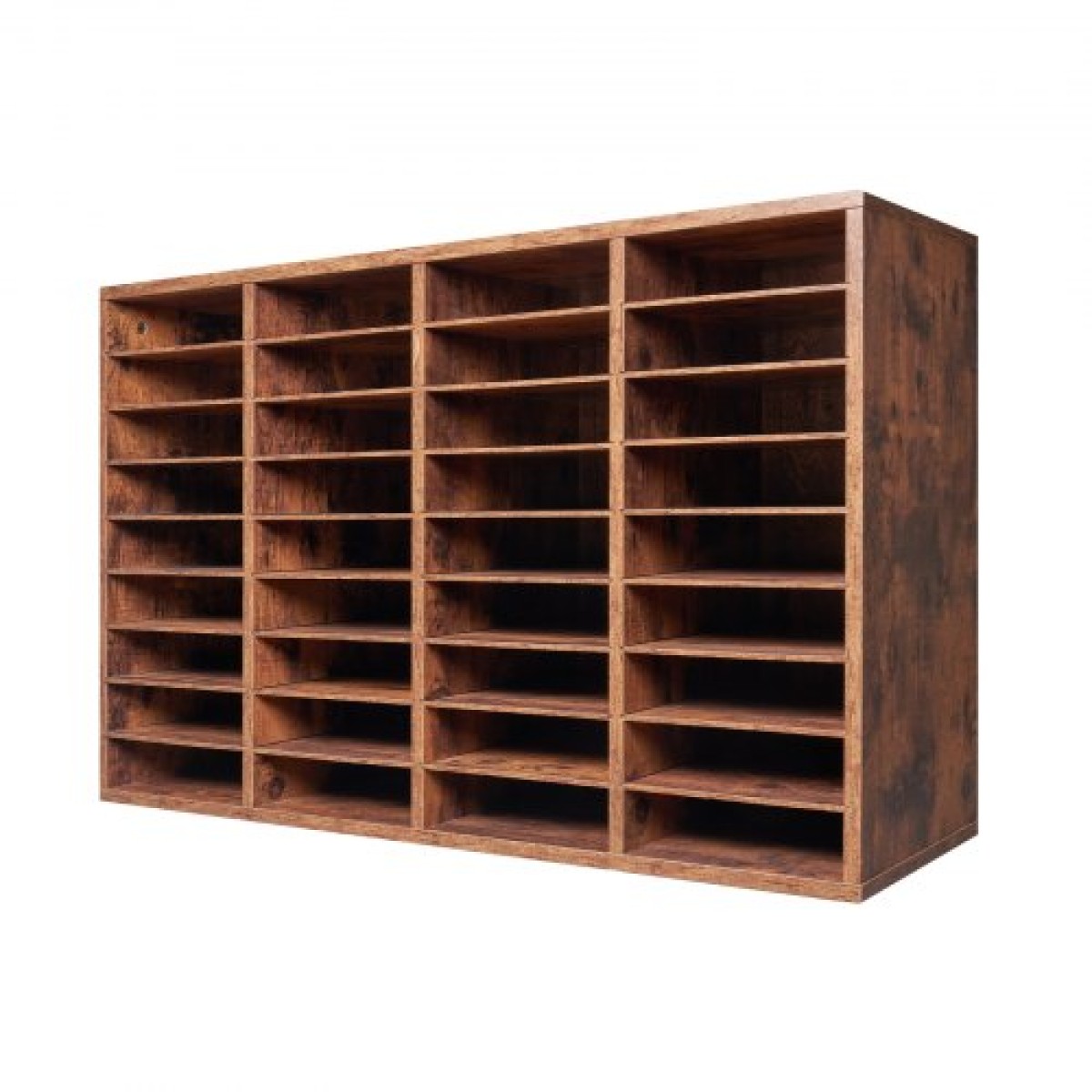 VEVOR Literature Organizer, Γραμματοκιβώτιο γραφείου 36 θέσεων με αφαιρούμενα ράφια, Ξύλινη ταχυδρομική θυρίδα ταξινόμησης Particle Board Office Home Classroom Storage, File Sorter για αρχεία, έγγραφα, χαρτί, σκούρο καφέ