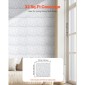 VEVOR 3D πάνελ τοίχου, 33-συσκευασία 11,81 x 11,81 σε PVC πλακάκια μινιμαλιστικής τέχνης μοντέρνας τέχνης, πάνελ τοίχου με κάλυψη 32 τετραγωνικών μέτρων, εσωτερική διακόσμηση σπιτιού για οροφή, υπνοδωμάτιο, σαλόνι και αίθουσα παιχνιδιών, Λευκό ματ