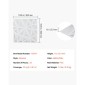 VEVOR 3D πάνελ τοίχου, 33-συσκευασία 11,81 x 11,81 σε PVC πλακάκια μινιμαλιστικής τέχνης μοντέρνας τέχνης, πάνελ τοίχου με κάλυψη 32 τετραγωνικών μέτρων, εσωτερική διακόσμηση σπιτιού για οροφή, υπνοδωμάτιο, σαλόνι και αίθουσα παιχνιδιών, Λευκό ματ
