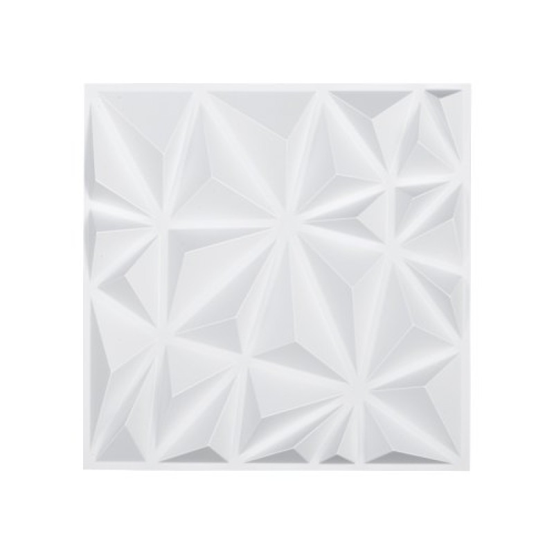 VEVOR 3D πάνελ τοίχου, 33-συσκευασία 11,81 x 11,81 σε PVC πλακάκια μινιμαλιστικής τέχνης μοντέρνας τέχνης, πάνελ τοίχου με κάλυψη 32 τετραγωνικών μέτρων, εσωτερική διακόσμηση σπιτιού για οροφή, υπνοδωμάτιο, σαλόνι και αίθουσα παιχνιδιών, Λευκό ματ