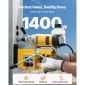VEVOR Magnetic Drill, 1400W Motor 2 in Boring Diameter, 2878 lbf Electric Mag Drill Press, with 6 Coring Bits, Variable Speed, Drilling Machine for Metal Surface, Home Improvement Industry, Yellow