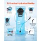 Σακίδιο πλάτης VEVOR Hydration, 15L Insulated Hydration Pack Σακίδιο πλάτης με 3L TPU Water Bladder, Hiking Water Backpack with Storage for Men Women, Hydro Water Daypack for Hiking Runnin Hiking Cycling Camping
