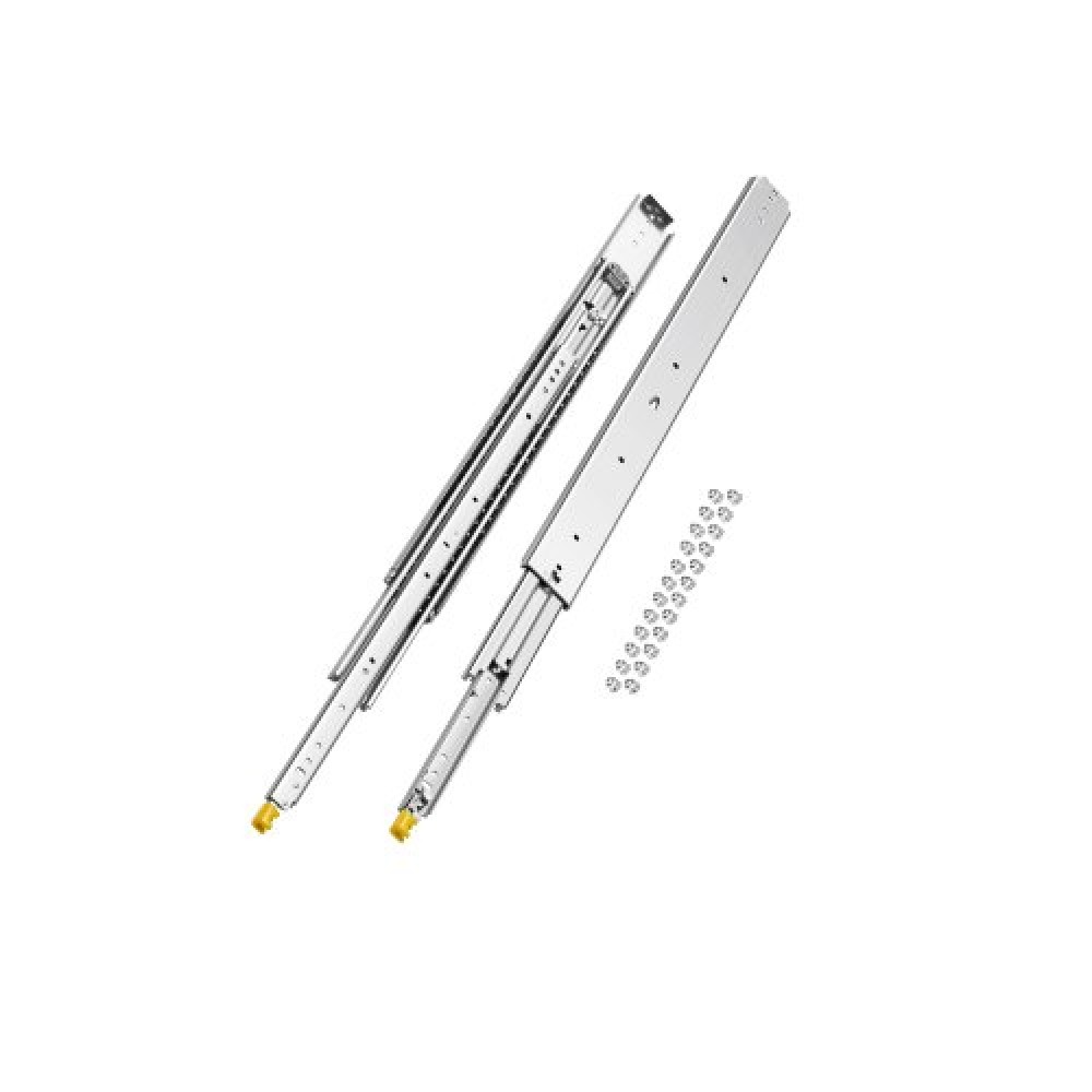 VEVOR 1 Pair Full Extension Slides συρταριών 18 20 22 28 30 32 36 38 40 44 48 52 56 60 in, 500 lbs Χωρητικότητα φορτίου Κλείδωμα συρταριών συρταριών, ρουλεμάν με πλευρική βάση κλειδαριάς Drail