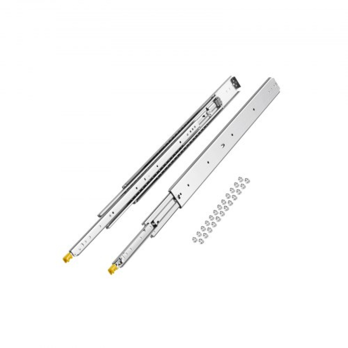 VEVOR 1 Pair Full Extension Slides συρταριών 18 20 22 28 30 32 36 38 40 44 48 52 56 60 in, 500 lbs Χωρητικότητα φορτίου Κλείδωμα συρταριών συρταριών, ρουλεμάν με πλευρική βάση κλειδαριάς Drail