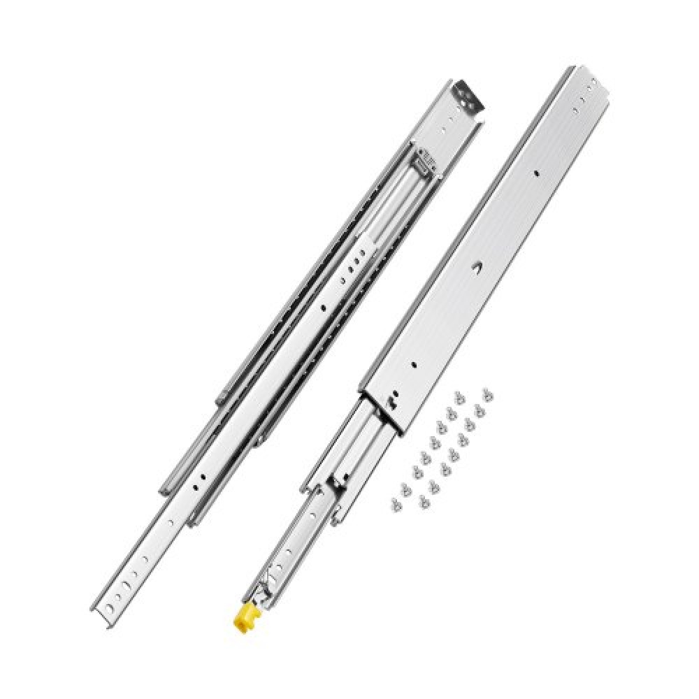 VEVOR 1 Pair Full Extension Slides συρταριών 16 18 20 24 30 35 37.4 59 24 32 36 40 48 60 in, 500 lbs Load Capacity Locking Slides συρταριών, ρουλεμάν με Lock Side Raunt Drlideil
