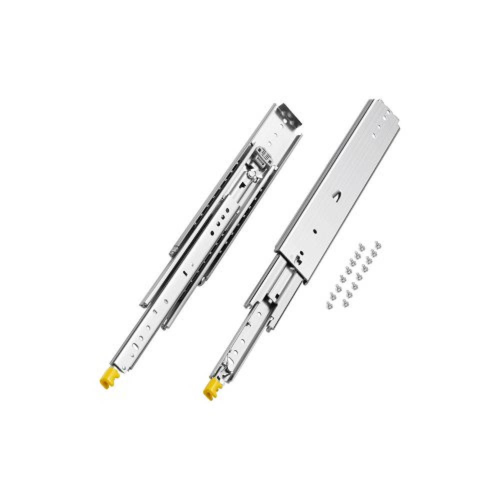 VEVOR 1 Pair Full Extension Slides συρταριών 18 20 22 28 30 32 36 38 40 44 48 52 56 60 in, 500 lbs Χωρητικότητα φορτίου Κλείδωμα συρταριών συρταριών, ρουλεμάν με πλευρική βάση κλειδαριάς Drail