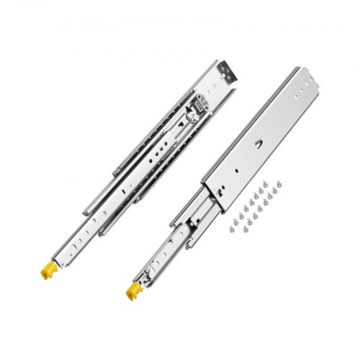 VEVOR 1 Pair Full Extension Slides συρταριών 18 20 22 28 30 32 36 38 40 44 48 52 56 60 in, 500 lbs Χωρητικότητα φορτίου Κλείδωμα συρταριών συρταριών, ρουλεμάν με πλευρική βάση κλειδαριάς Drail