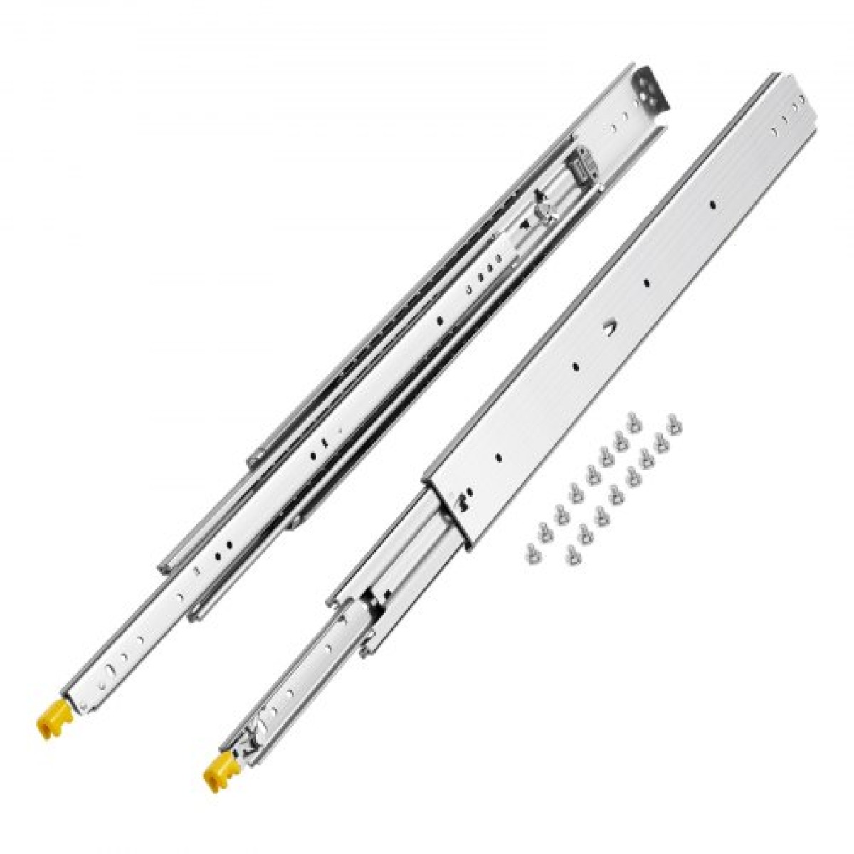 VEVOR 1 Pair Full Extension Slides συρταριών 18 20 22 28 30 32 36 38 40 44 48 52 56 60 in, 500 lbs Χωρητικότητα φορτίου Κλείδωμα συρταριών συρταριών, ρουλεμάν με πλευρική βάση κλειδαριάς Drail