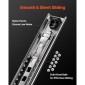 VEVOR 1 Pair Full Extension Slides συρταριών 16 18 20 24 30 35 37.4 59 24 32 36 40 48 60 in, 250 lbs Load Capacity Locking Slides συρταριών, ρουλεμάν με πλευρική βάση κλειδαριάς Drlideil