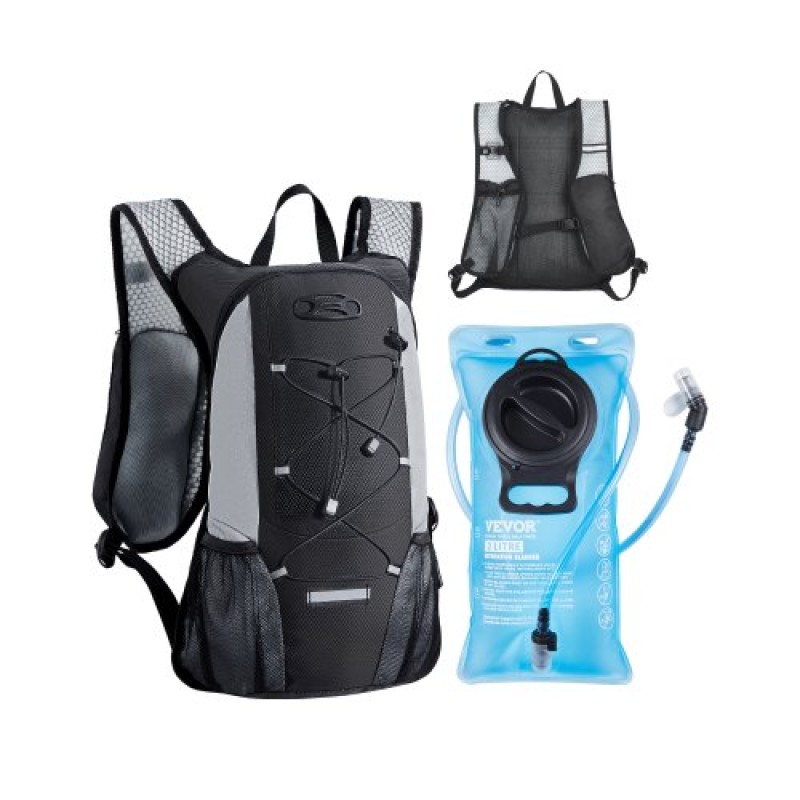 Σακίδιο πλάτης VEVOR Hydration με 2L TPU Water Bladder, Σακίδιο πλάτης Hydration Pack, Ελαφρύ σακίδιο νερού πεζοπορίας για άνδρες γυναίκες, Hydro Water Daypack για πεζοπορία, τρέξιμο, ποδηλασία, κάμπινγκ & Rave